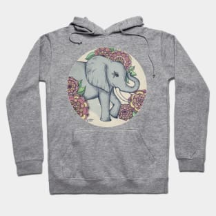 Little Elephant in soft vintage pastels Hoodie